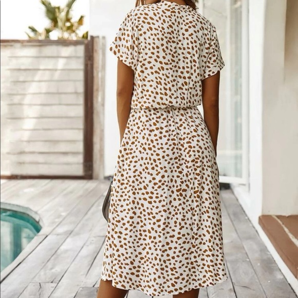 Boho drawstring waist A line dress - Picture 2 of 9